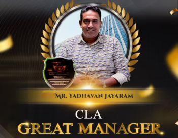 Congratulations to Mr. Yadhavan Jayaram on being awarded the prestigious CLA Great Manager Award 2024