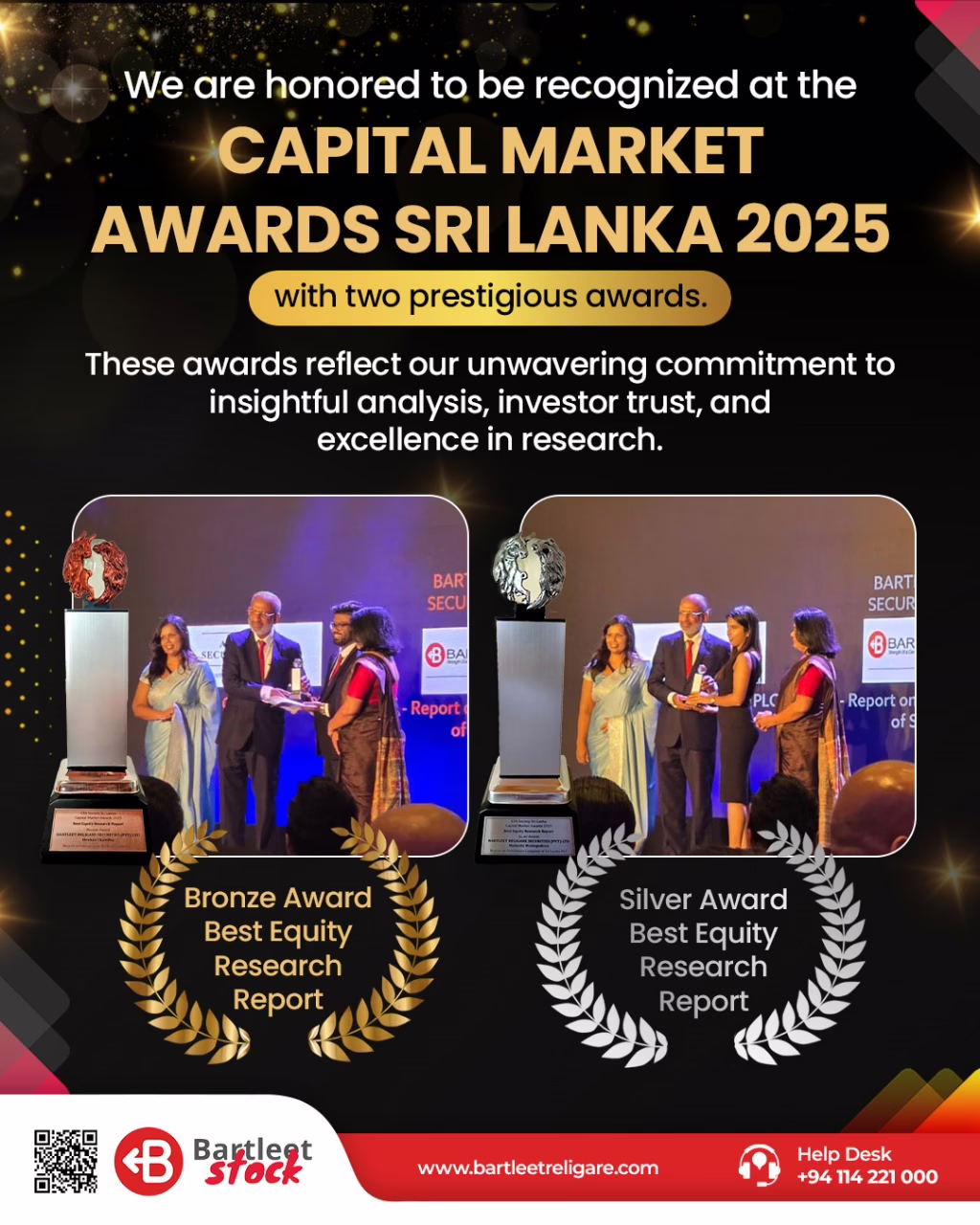 BRS was honored with Silver and Bronze awards for Best Equity Research Report at the CFA Capital Market Awards 2025!