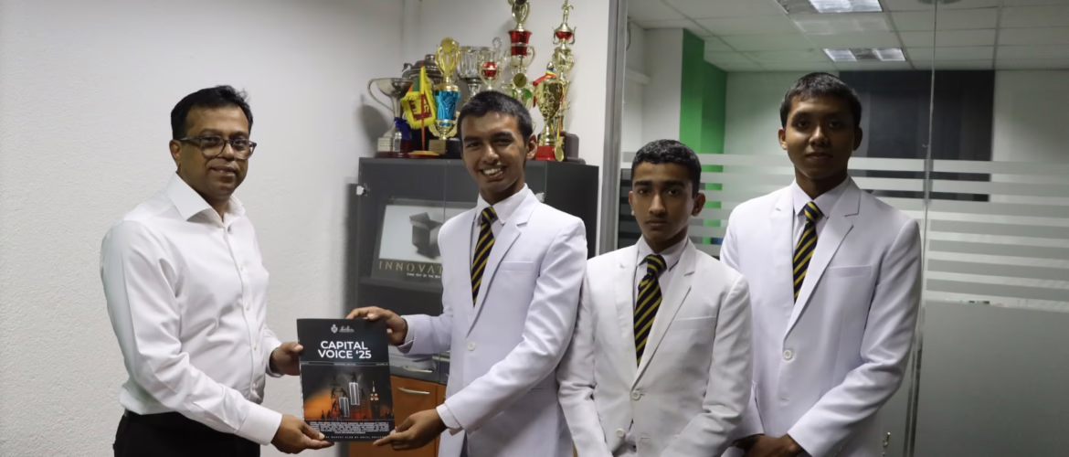 The students of the Capital Market Club of Royal College Colombo recently presented the latest issue of Capital Voice ’25 to Mr. Sujeewa Peiris, Director/CEO of Bartleet Religare Securities.