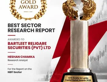 Gold Award for Best Sector Research Report at the CFA Society Sri Lanka Capital Market Awards 2026