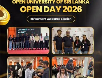 A successful investment guidance session at The Open University of Sri Lanka (OUSL) Open Day 2026.